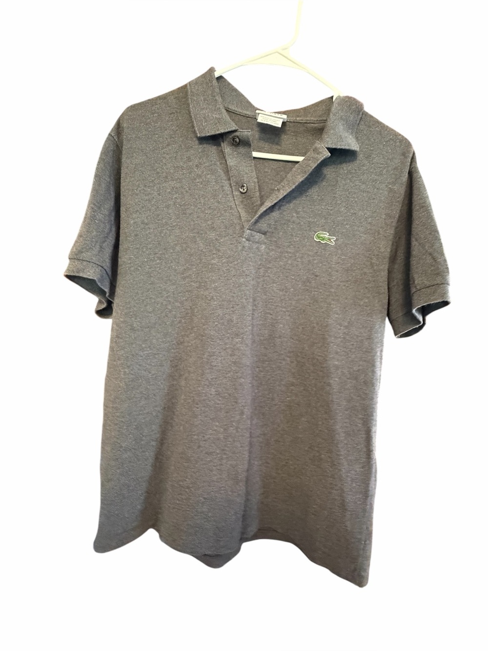 Men’s Lacoste Classic Fit Polo size 4 grey made in Peru
